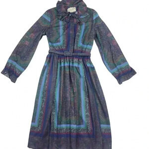 Vintage 60s/70s Kevin Stuart petites Long sleeve belted dress​